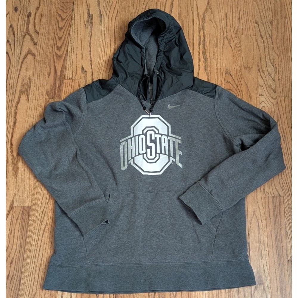 Ohio State Buckeyes Nike Hoodie Sweatshirt Men's XXL College OSU Gray Pullover